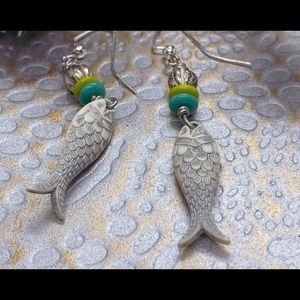 Handmade Resin Fish Earrings